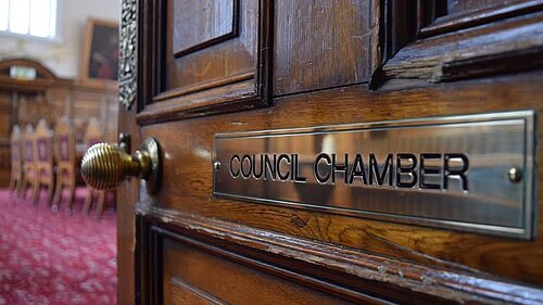 Council Chamber at Grimsby Town Hall.