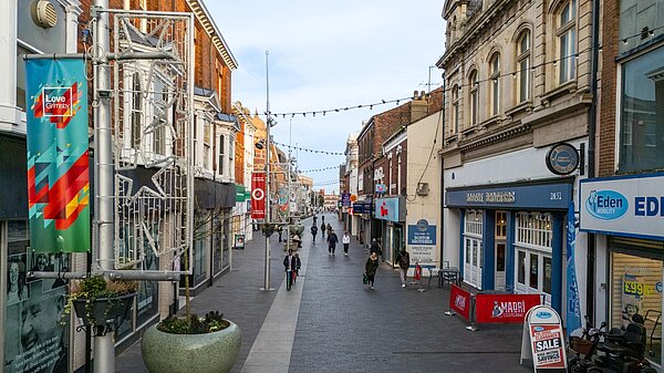 Grimsby town centre shops 